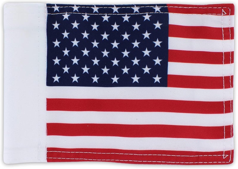 WATSY Golf Flag 8x6 Inch – 420D Nylon Double-Sided Mini Pin Flag with Tube Inset, Practice Putting Green Flags for Yard (USA 8" x 6") - Image 1